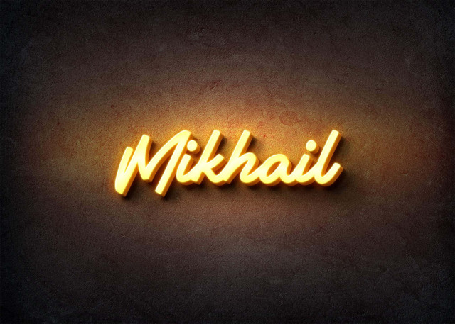 Free photo of Glow Name Profile Picture for Mikhail