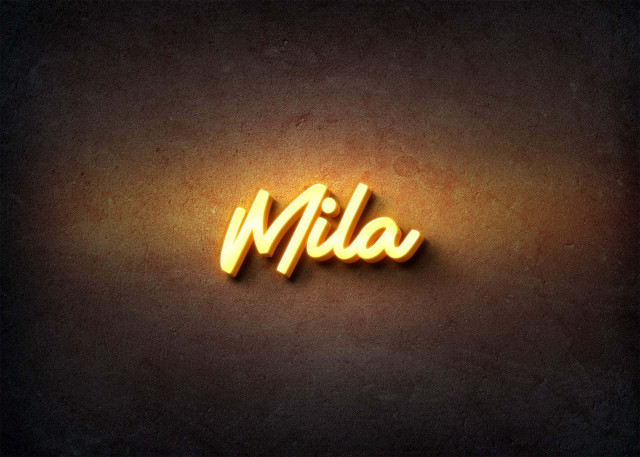 Free photo of Glow Name Profile Picture for Mila