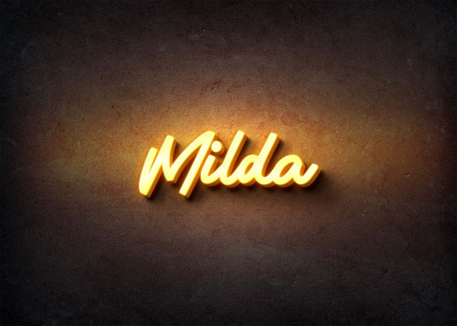 Free photo of Glow Name Profile Picture for Milda