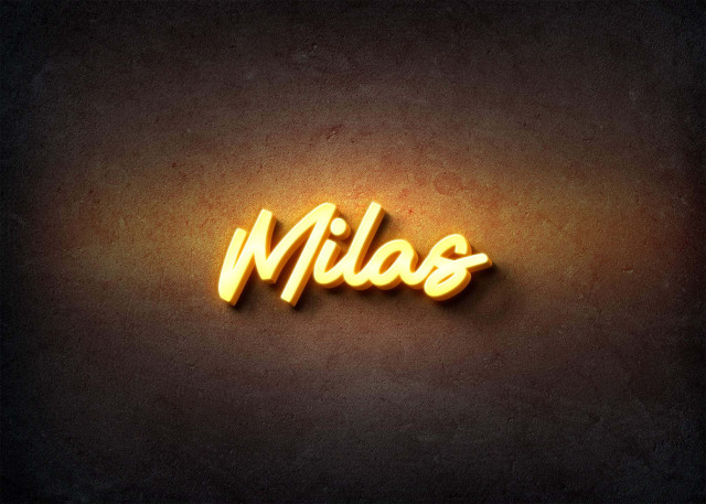 Free photo of Glow Name Profile Picture for Milas