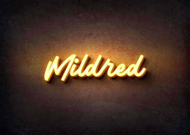 Free photo of Glow Name Profile Picture for Mildred