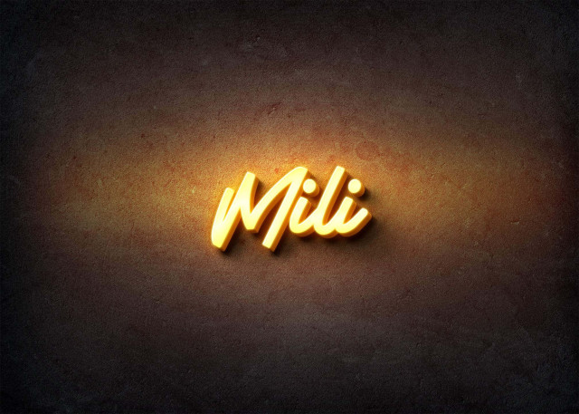 Free photo of Glow Name Profile Picture for Mili