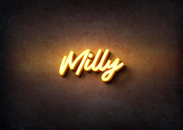 Free photo of Glow Name Profile Picture for Milly