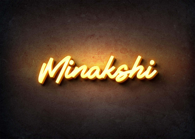 Free photo of Glow Name Profile Picture for Minakshi