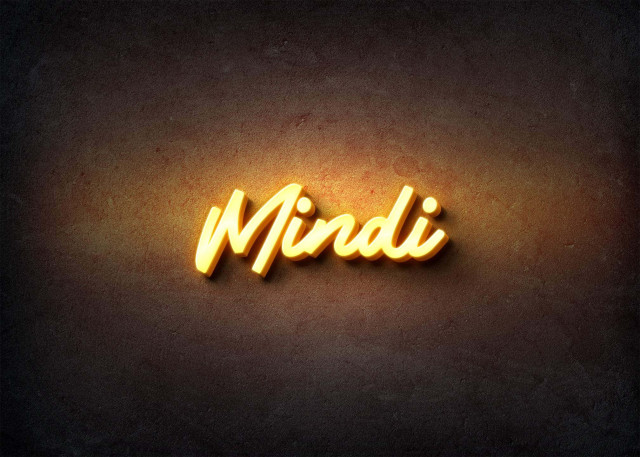 Free photo of Glow Name Profile Picture for Mindi