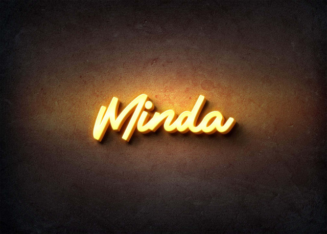 Free photo of Glow Name Profile Picture for Minda