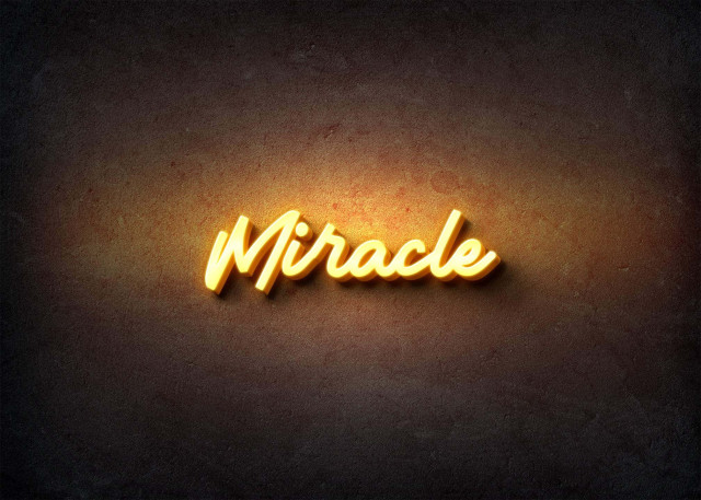 Free photo of Glow Name Profile Picture for Miracle