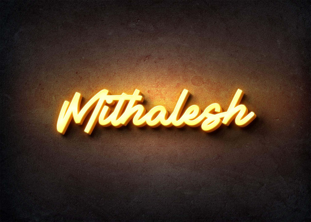 Free photo of Glow Name Profile Picture for Mithalesh