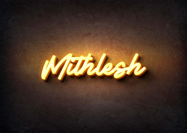 Free photo of Glow Name Profile Picture for Mithlesh
