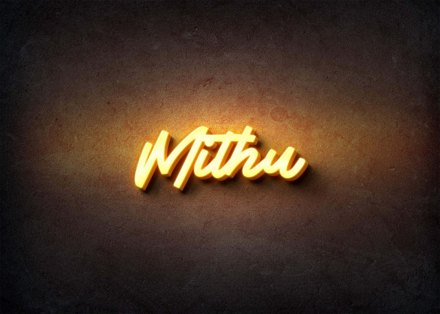 Free photo of Glow Name Profile Picture for Mithu