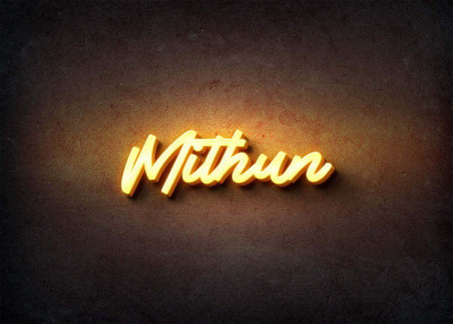 Free photo of Glow Name Profile Picture for Mithun