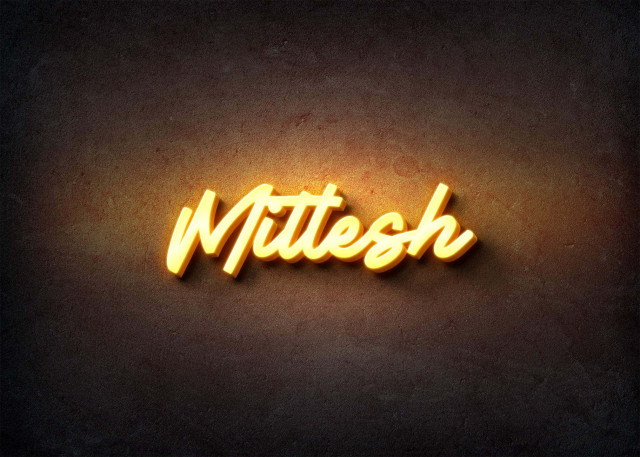 Free photo of Glow Name Profile Picture for Mitlesh