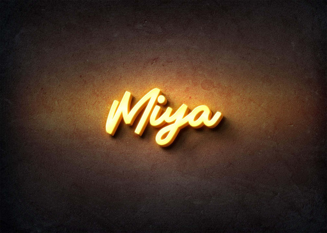 Free photo of Glow Name Profile Picture for Miya
