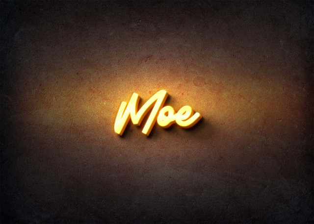 Free photo of Glow Name Profile Picture for Moe