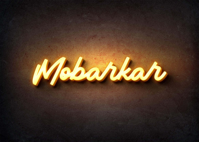 Free photo of Glow Name Profile Picture for Mobarkar