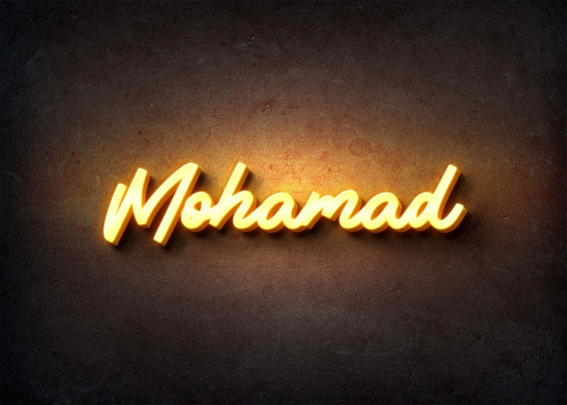 Free photo of Glow Name Profile Picture for Mohamad