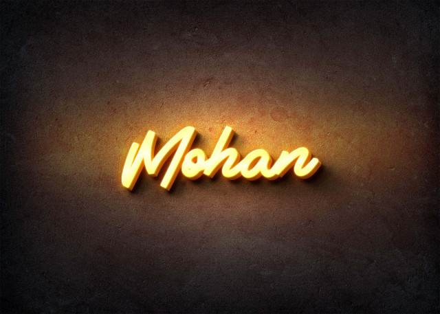 Free photo of Glow Name Profile Picture for Mohan