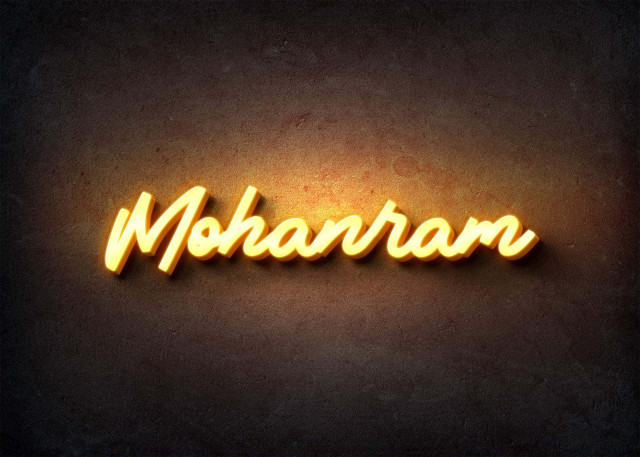 Free photo of Glow Name Profile Picture for Mohanram