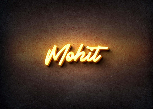 Free photo of Glow Name Profile Picture for Mohit