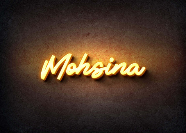 Free photo of Glow Name Profile Picture for Mohsina