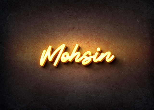 Free photo of Glow Name Profile Picture for Mohsin