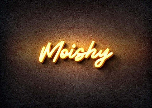 Free photo of Glow Name Profile Picture for Moishy