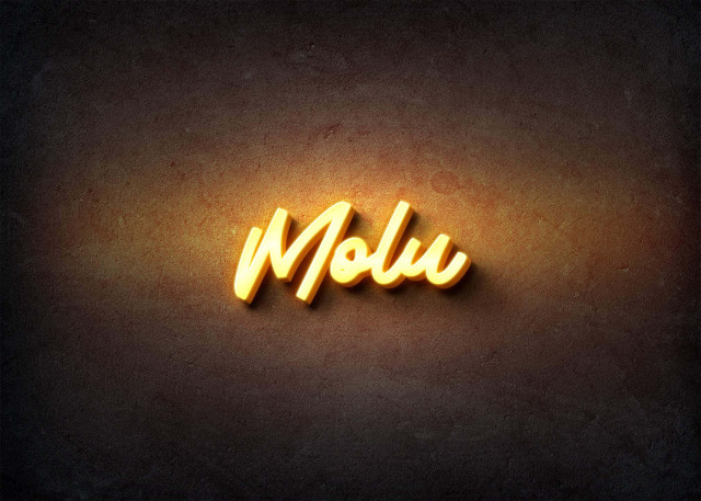 Free photo of Glow Name Profile Picture for Molu