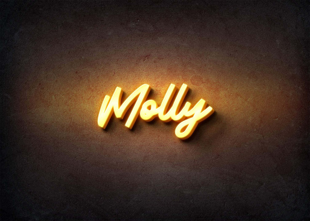 Free photo of Glow Name Profile Picture for Molly