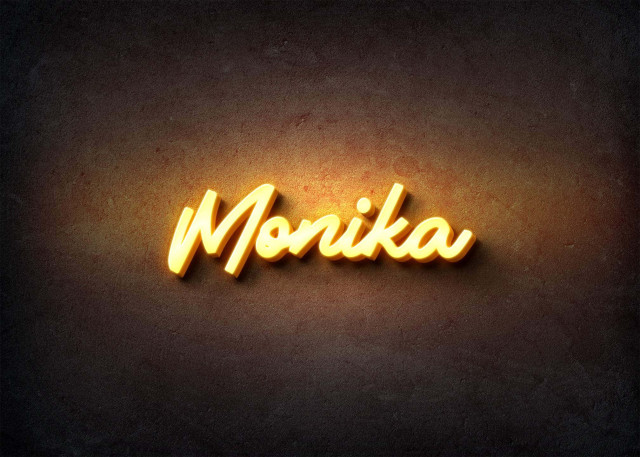 Free photo of Glow Name Profile Picture for Monika