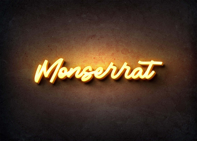 Free photo of Glow Name Profile Picture for Monserrat