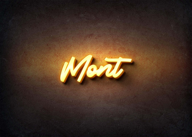 Free photo of Glow Name Profile Picture for Mont