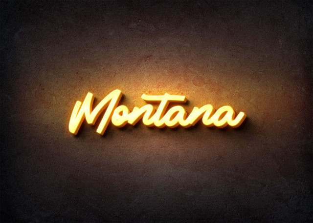 Free photo of Glow Name Profile Picture for Montana