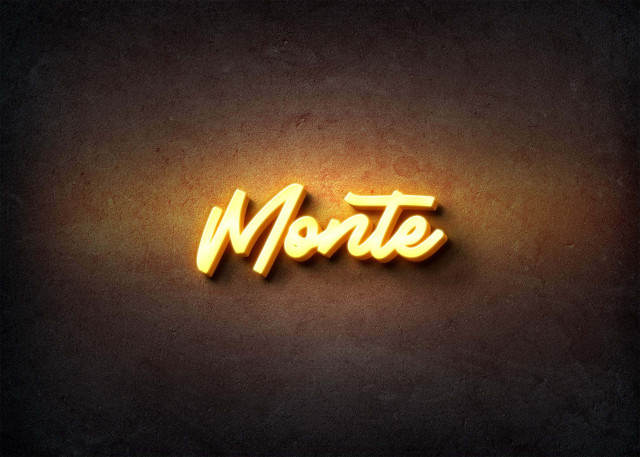 Free photo of Glow Name Profile Picture for Monte