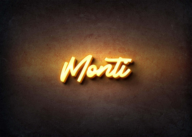 Free photo of Glow Name Profile Picture for Monti