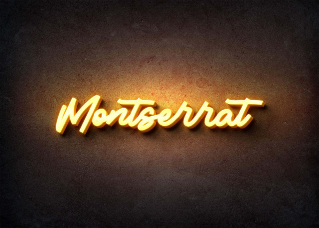 Free photo of Glow Name Profile Picture for Montserrat
