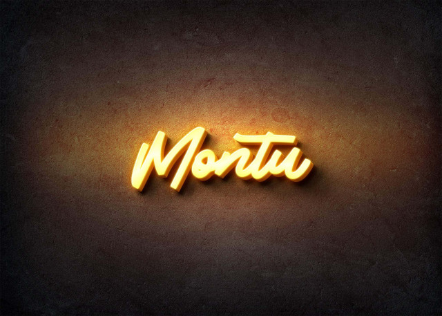 Free photo of Glow Name Profile Picture for Montu