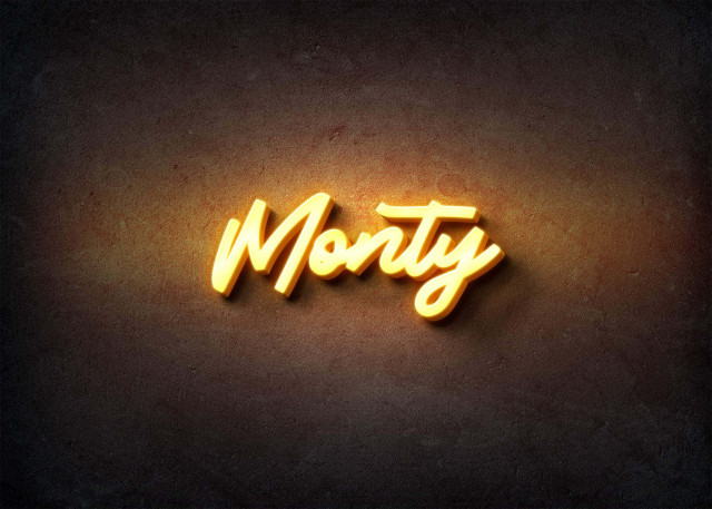 Free photo of Glow Name Profile Picture for Monty