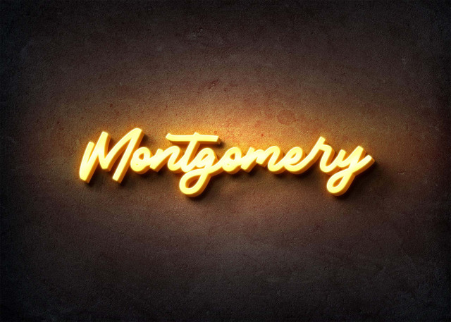 Free photo of Glow Name Profile Picture for Montgomery