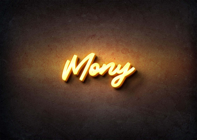 Free photo of Glow Name Profile Picture for Mony