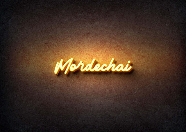 Free photo of Glow Name Profile Picture for Mordechai