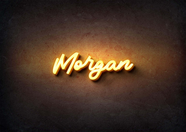 Free photo of Glow Name Profile Picture for Morgan