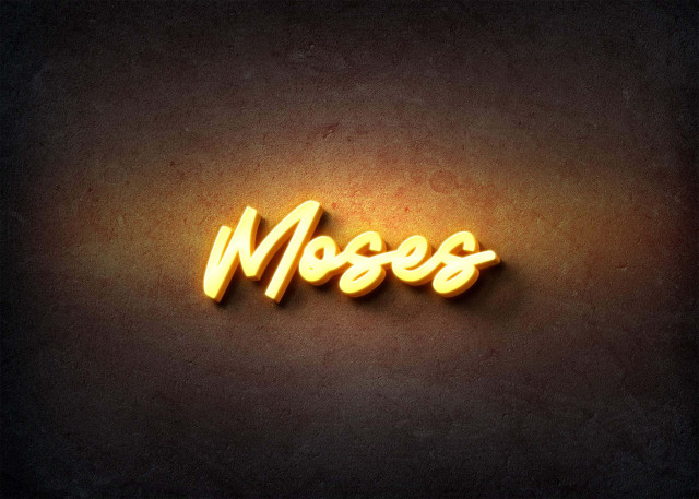 Free photo of Glow Name Profile Picture for Moses