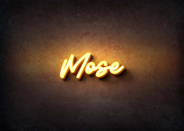 Free photo of Glow Name Profile Picture for Mose