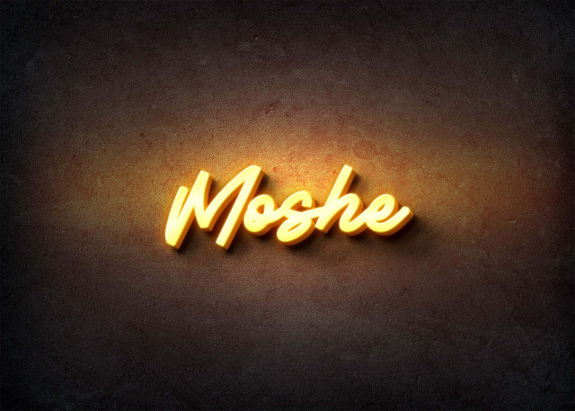 Free photo of Glow Name Profile Picture for Moshe