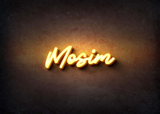Free photo of Glow Name Profile Picture for Mosim