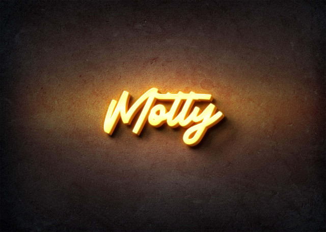 Free photo of Glow Name Profile Picture for Motty