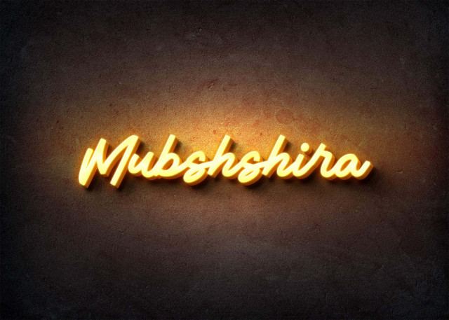 Free photo of Glow Name Profile Picture for Mubshshira