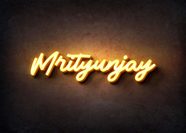 Free photo of Glow Name Profile Picture for Mrityunjay