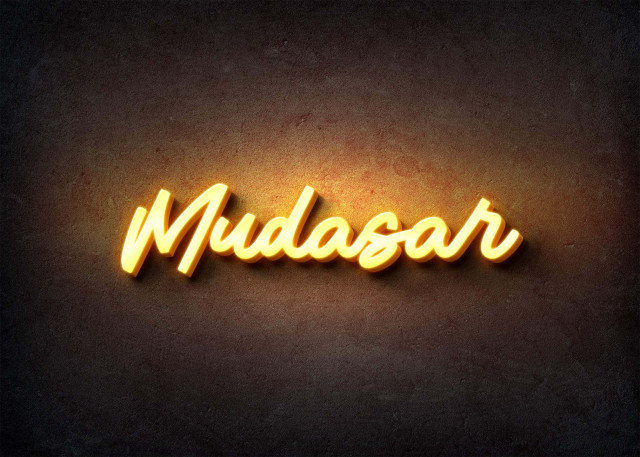 Free photo of Glow Name Profile Picture for Mudasar