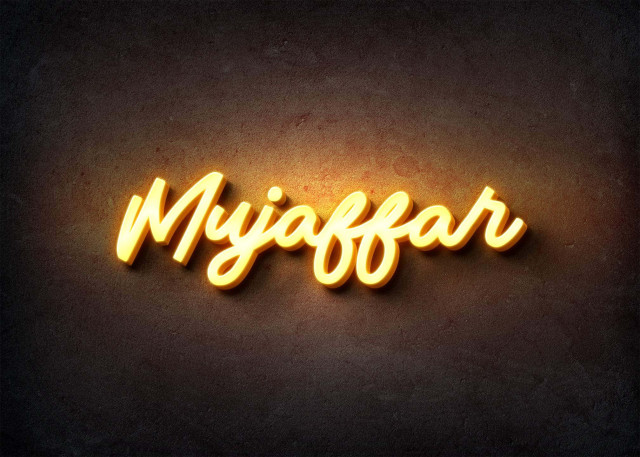 Free photo of Glow Name Profile Picture for Mujaffar
